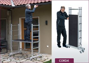 KRAUSE-Werk: Praktische Faltgerüste für Innen- und Außeneinsätze