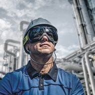 UVEX: Vollsichtbrille mit rahmenloser Panoramascheibe