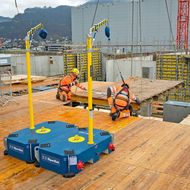 Absturzsicherung für Deckenschalung mit »Alpha Anchor«