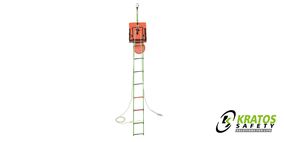 Rettungsleiter mit integriertem Sicherungssystem