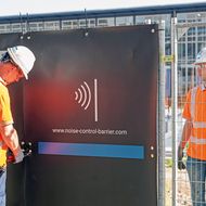 Heras Mobilzaun: Lärmschutzmatte zur Reduzierung von Baulärm