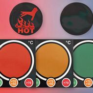 Visuelle Warnung vor hohen Temperaturen